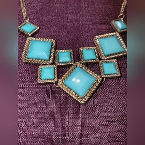 Turquoise and gold necklace